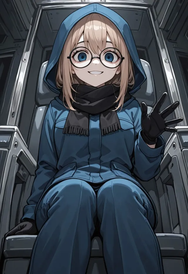 Rin in a midnight train window